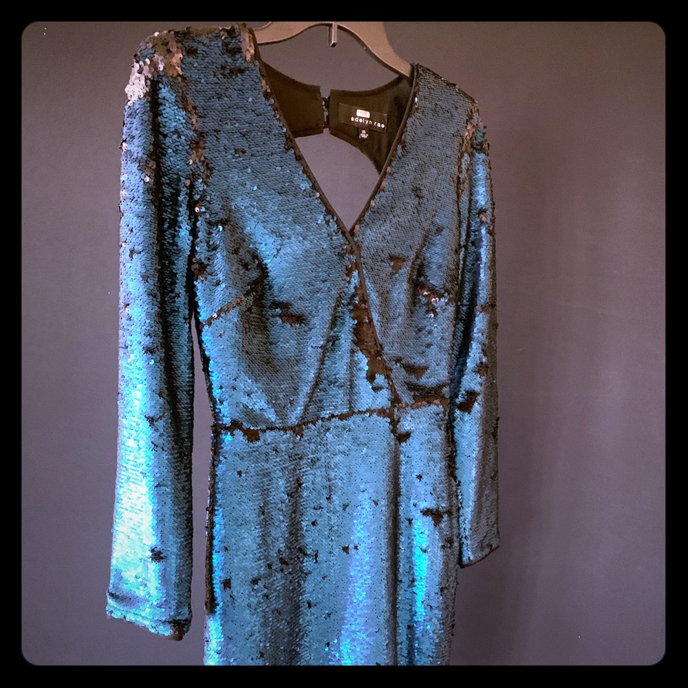 Sequin turquoise dress